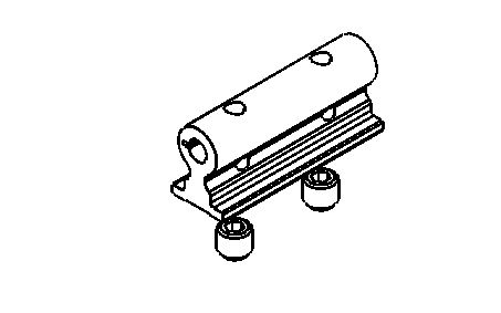Alu-Drehscharniere für Pendeltürrahmenprofil Unterteil inkl. 2 x 7514.0