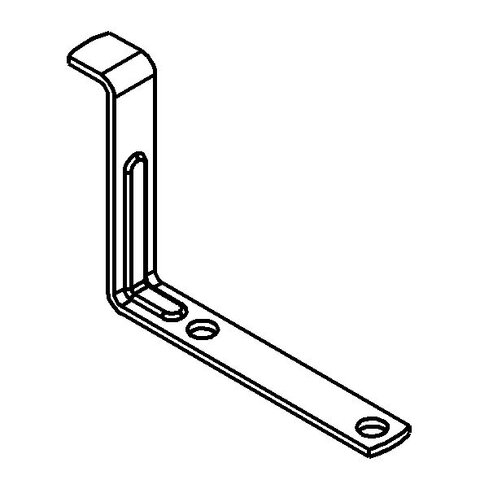 Einhängewinkel kurz (unten) mit Sicke, 27 mm