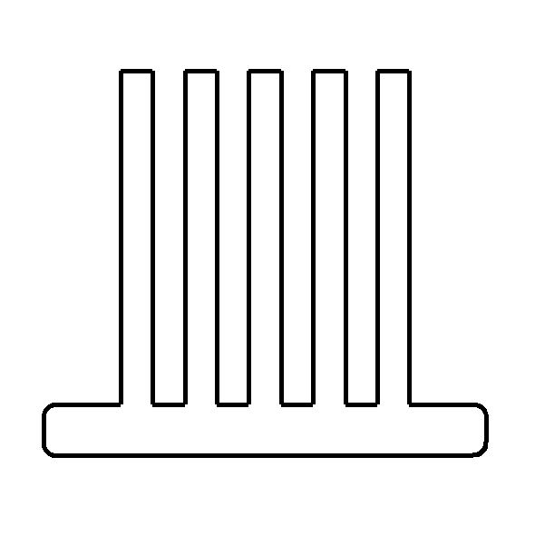 Bürstendichtung, 6,9 x 6 mm