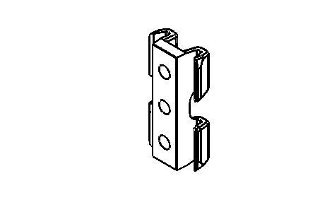 Halteclip Plissee schwarz incl. Klebeetikett