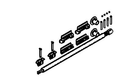 Beschlagsatz für Rollo R/1-R/4 400 mm-Feder