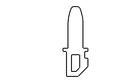 Verbindungsdichtung für Profil 1053 Lippe 12,5 mm