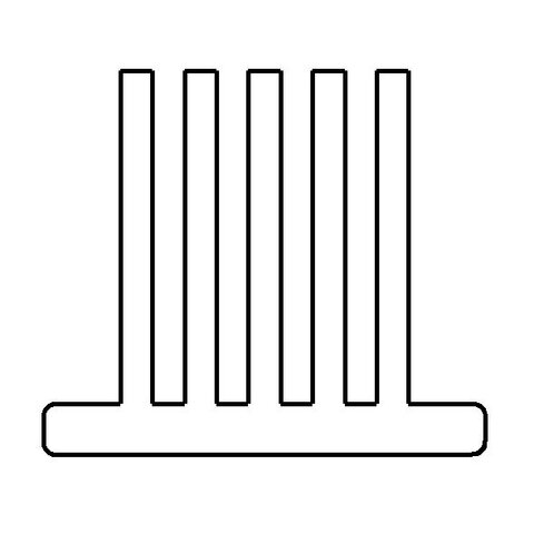 Bürstendichtung, 6,9 x 6 mm