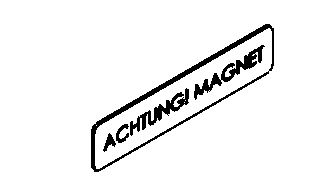 Aufkleber "Achtung Magnet"